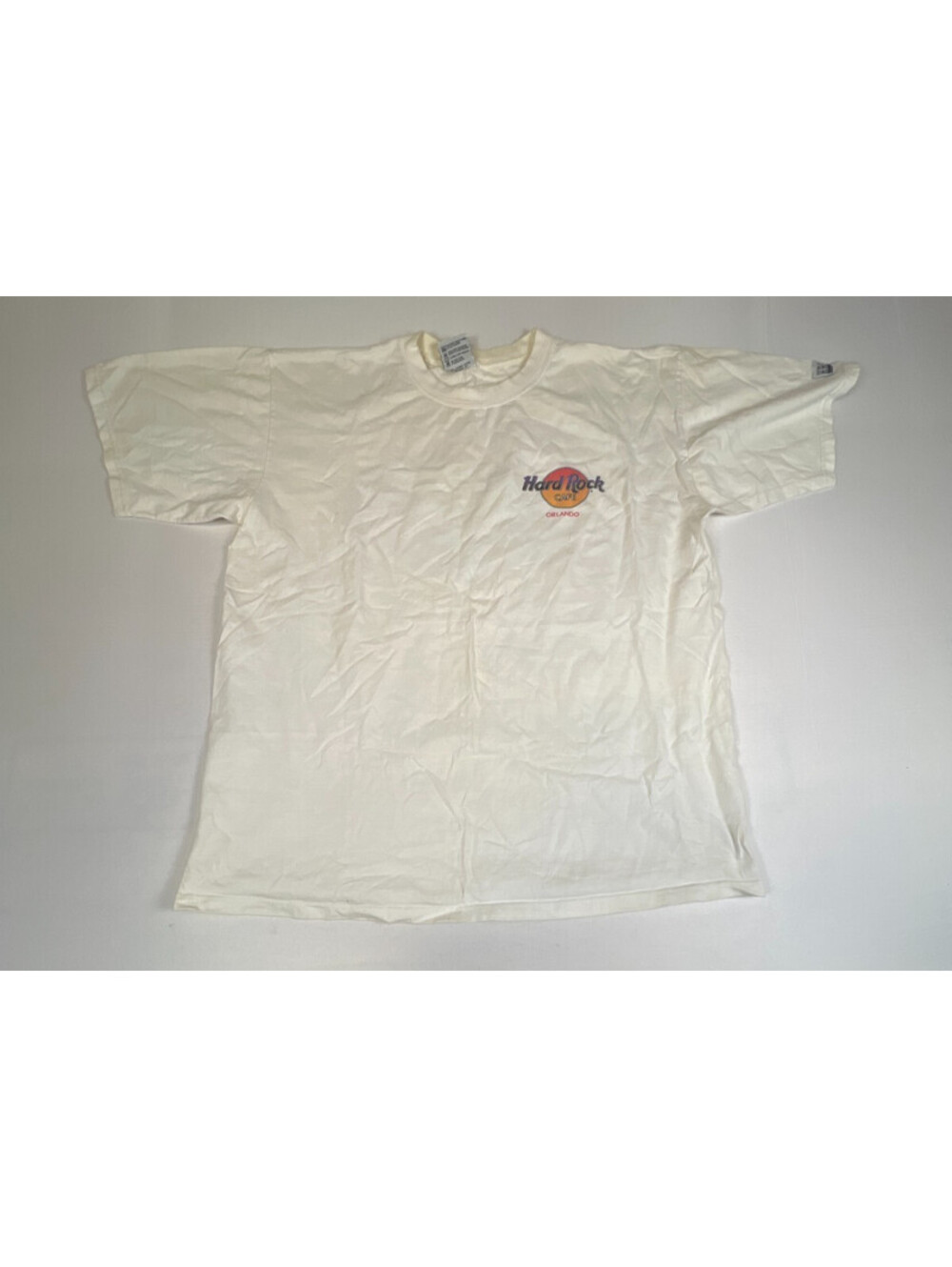 Vintage Hard Rock Cafe Orlando Mens XL White Made in USA Graphic T-Shirt